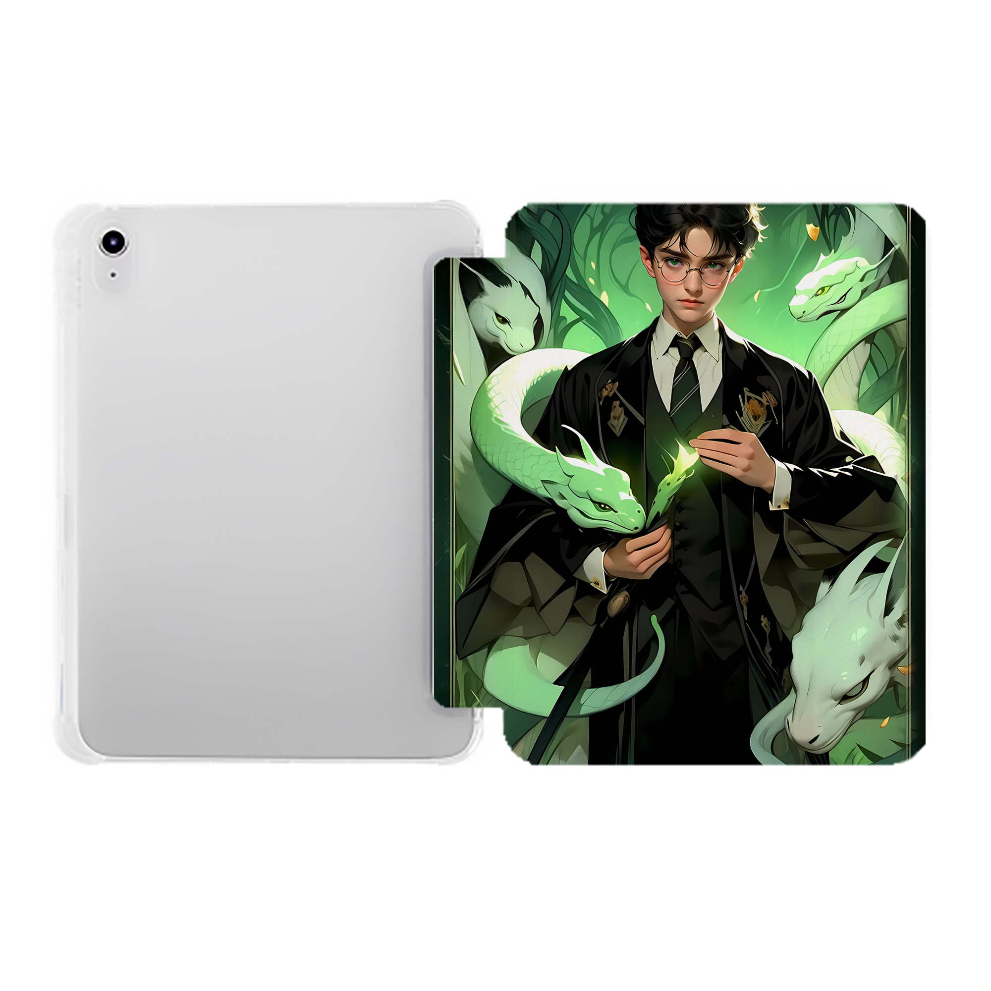 （画像用） Harry Potter ハリー・ポッターシリーズ IPad ケース ペン収納付き 三つ折りスタンド PUレザー×シリコン 対応機種9.5/10.5/10.9インチ